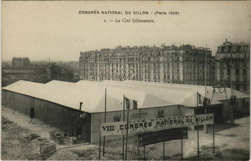 Carte postale ancienne Congrès national du Sillon - Cité Sillonniste à Paris 15e