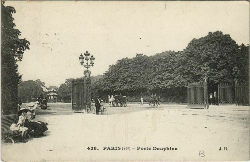 Carte postale ancienne Porte Dauphine à Paris 16e