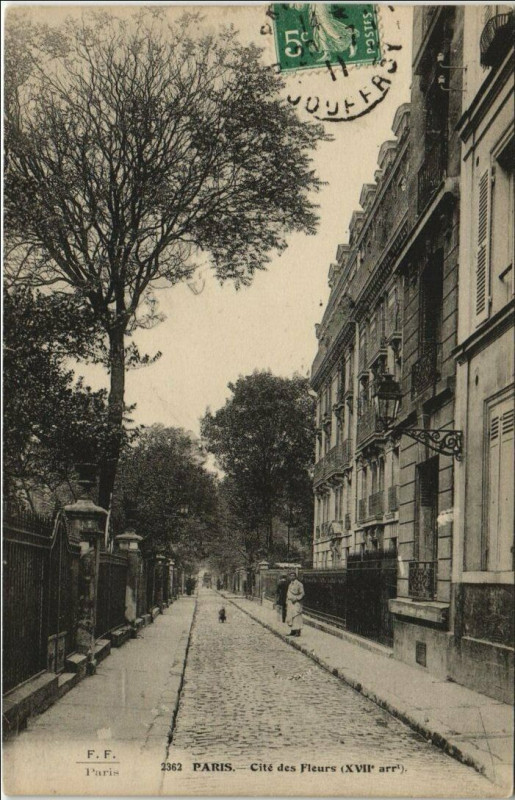 Carte postale ancienne Cité des Fleurs à Paris 17e
