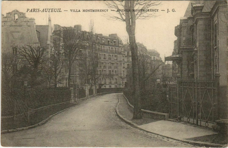 Carte postale ancienne Auteuil - Villa Montmorency - Avenue Montmorency à Paris 16e