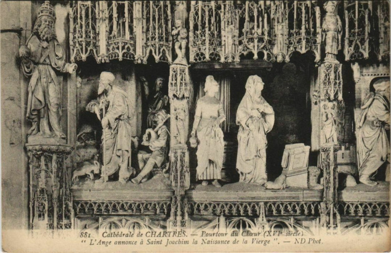 Carte postale ancienne Chartres Cathedrale - Pourtour du Choeur à Chartres