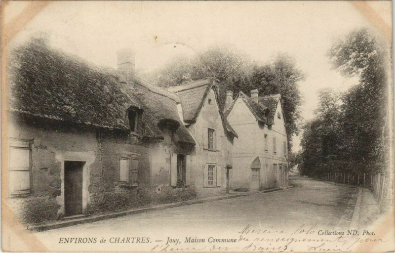 Carte postale ancienne Jouy Maison Commune à Jouy