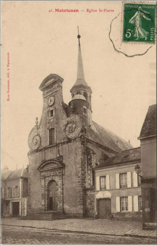 Carte postale ancienne Maintenon Eglise Saint-Pierre à Maintenon