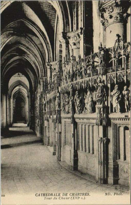 Carte postale ancienne Chartres Cathedrale - Tour du Choeur à Chartres