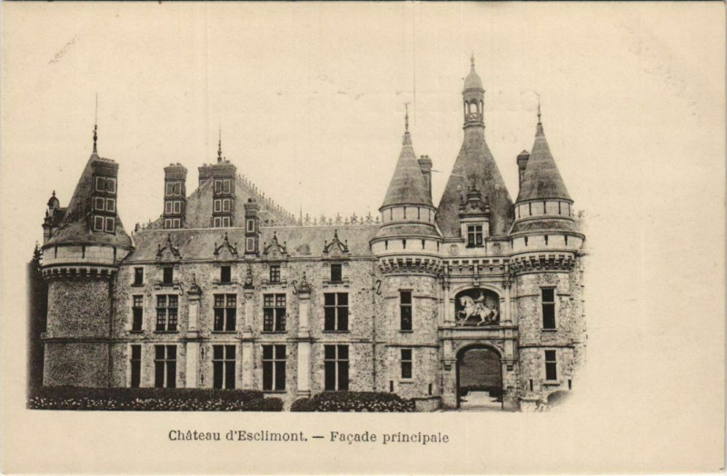 Carte postale ancienne Chateau d'Esclimont - Facade Principale