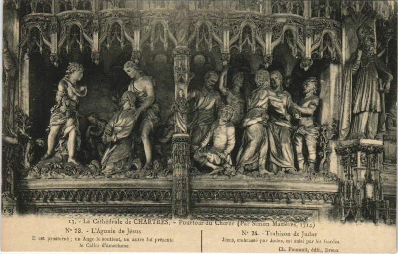 Carte postale ancienne Chartres La Cathedrale - Pourtour du Choeur à Chartres