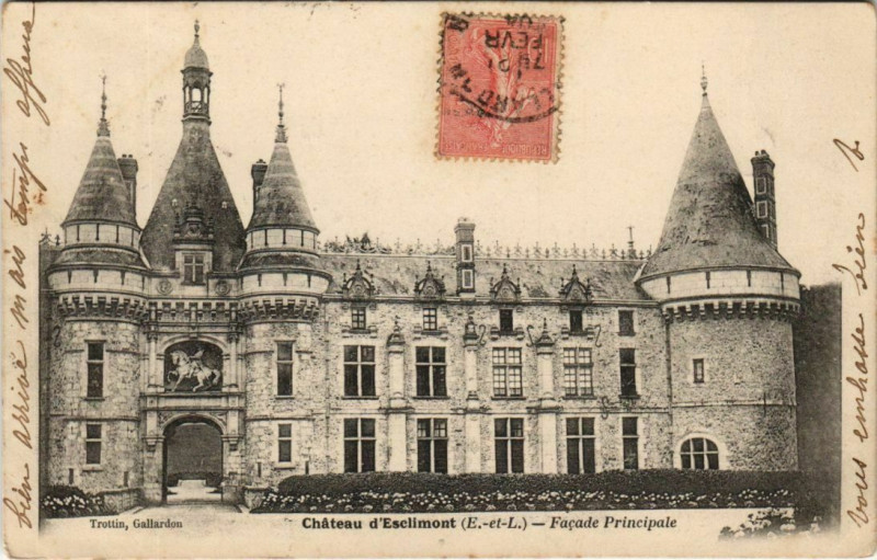 Carte postale ancienne Chateau d'Esclimont - Facade Principale