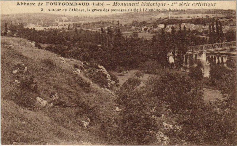 Carte postale ancienne Abbaye de Fontgombaud Monument Historique France