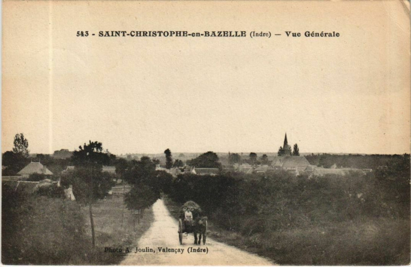 Carte postale ancienne St.Christophe en Bazelle Vue Generale France