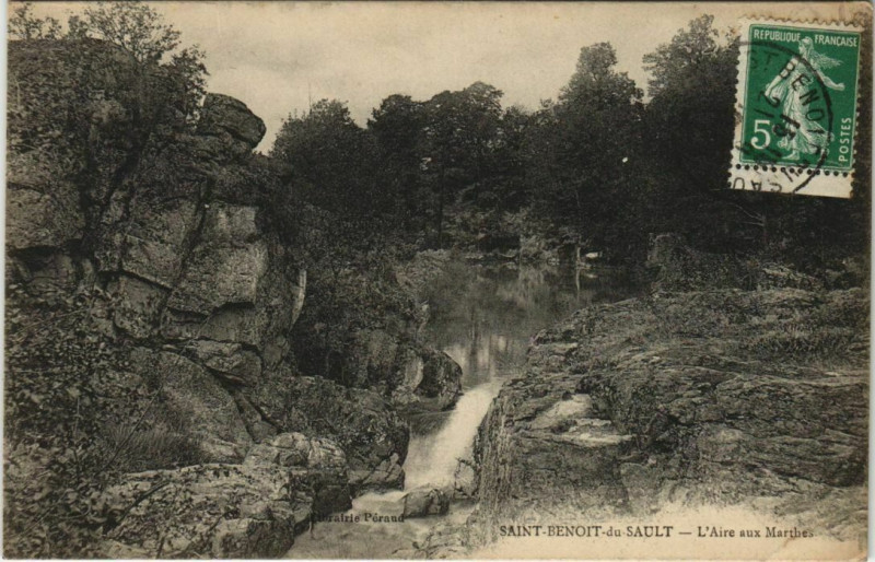 Carte postale ancienne St.Benoit du Sault L'Aire aux Marthes France