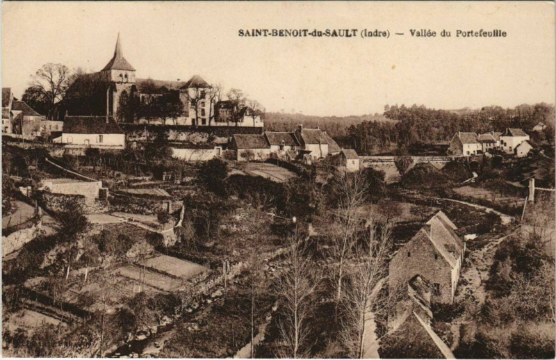 Carte postale ancienne St.Benoit du Sault Vallee du Portefeuille France