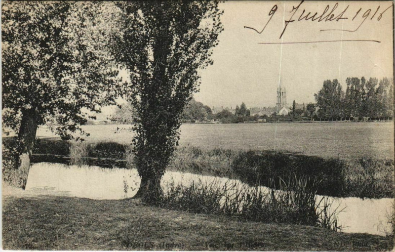 Carte postale ancienne Deols Vue Generale France