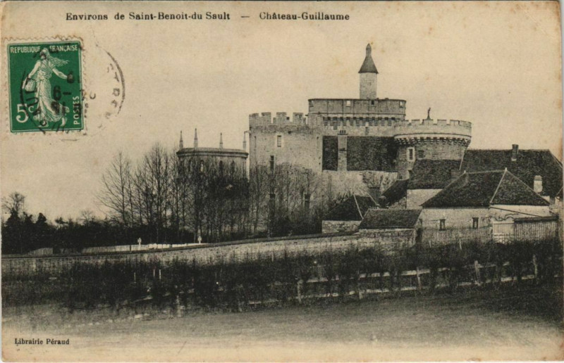 Carte postale ancienne Env.de St.Benoit du Sault Chateau Guillaume France