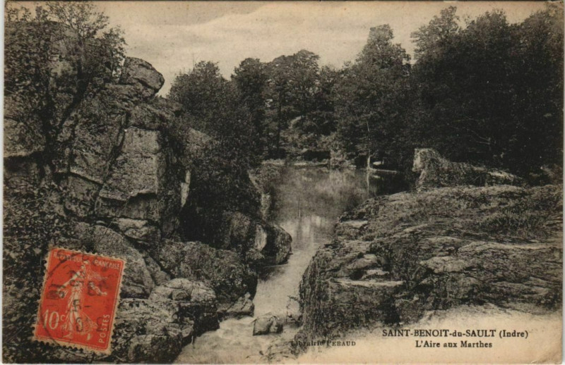 Carte postale ancienne St.Benoit du Sault L'Aire aux Marthes France