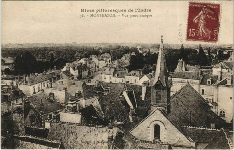 Carte postale ancienne Montbazon Vue Panoramique France