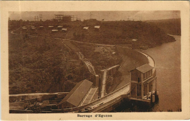 Carte postale ancienne Barrage d'Eguzon France