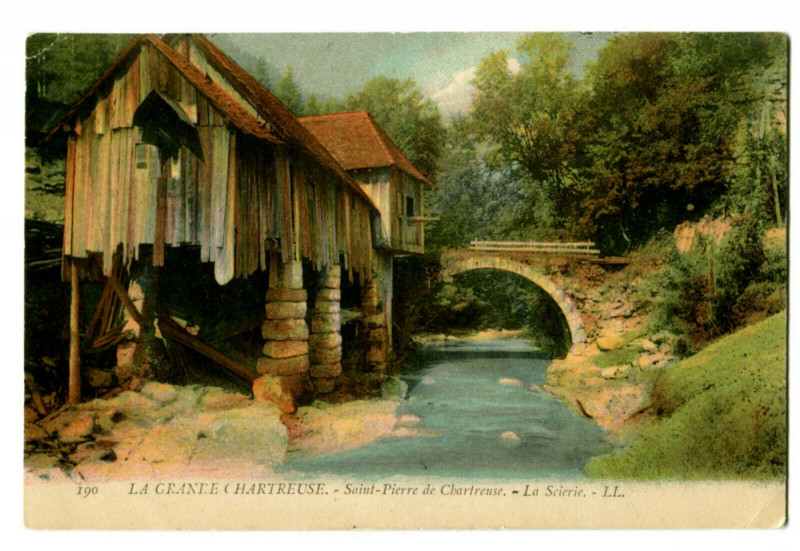 Carte postale ancienne Isère La Grande Chartreuse Saint-Pierre de Chartreuse La Scierie à Saint-Pierre-de-Chartreuse