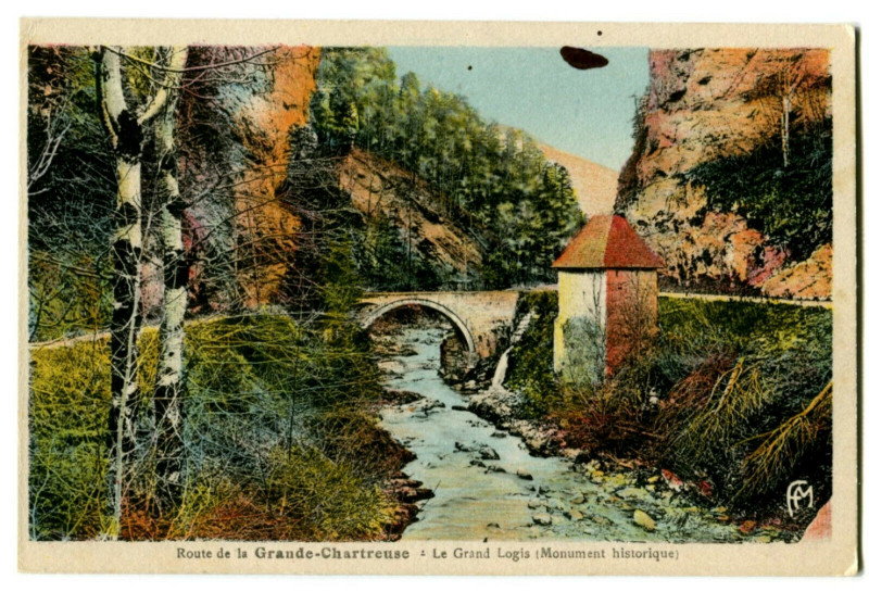Carte postale ancienne Isère Route de la Grande Chartreuse Le Grand Logis