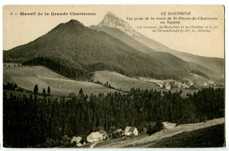 Carte postale ancienne Isère Vue prise de la Route de Saint-Pierre de Chartreuse au Sappey à Saint-Pierre-de-Chartreuse