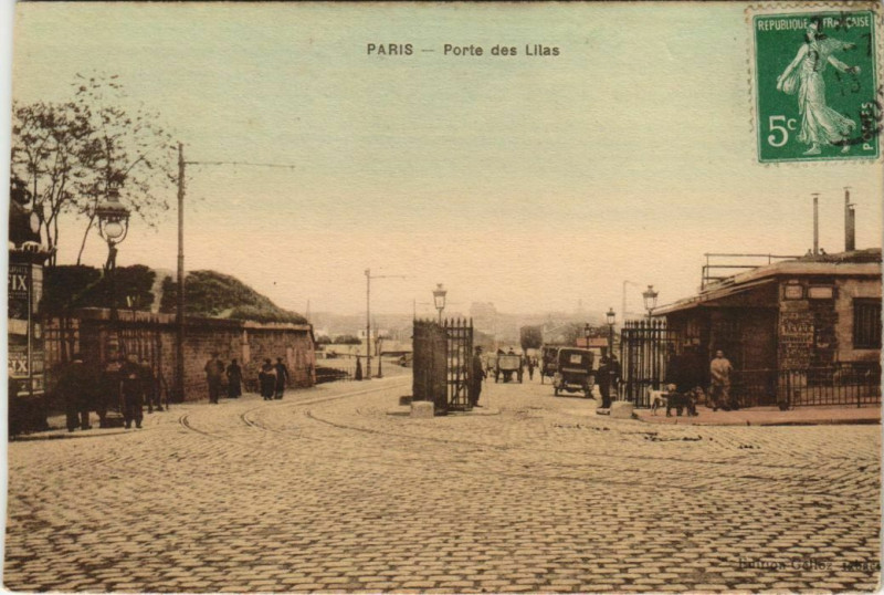 Carte postale ancienne Porte des Lilas à Paris 20e