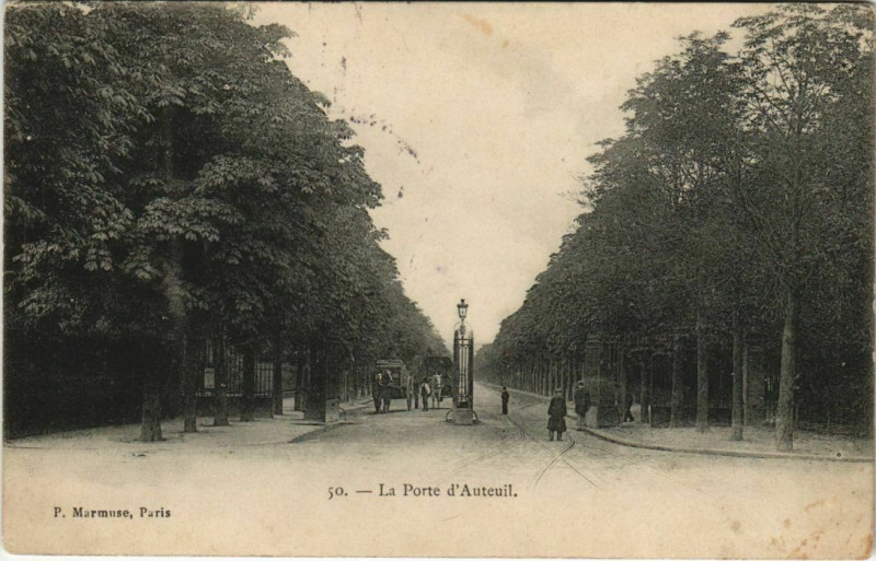 Carte postale ancienne La Porte d'Auteuil à Paris 16e