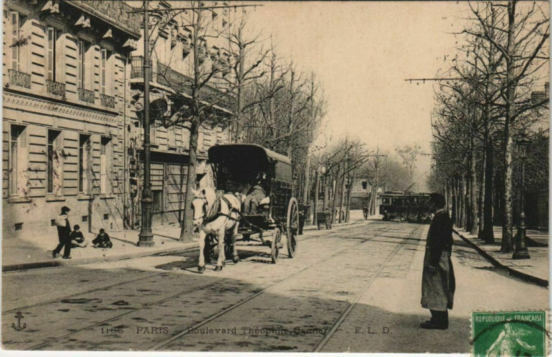 Carte postale ancienne Boulevard Théophile Gautier à Paris 16e