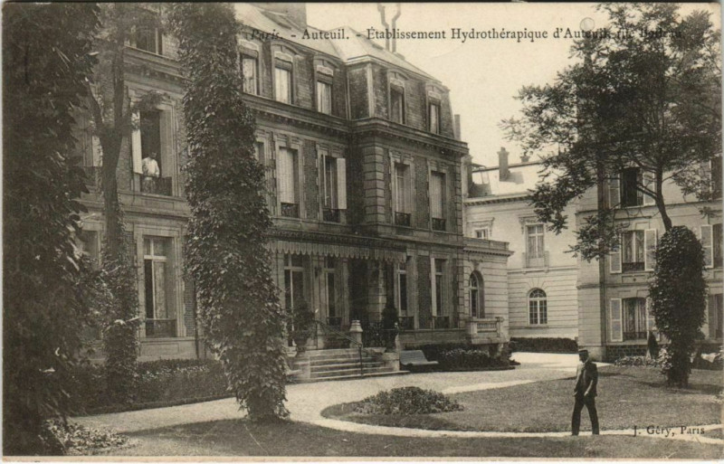 Carte postale ancienne Auteuil - Etablissement Hydrothérapique d'Auteuil - rue Boileau à Paris 16e