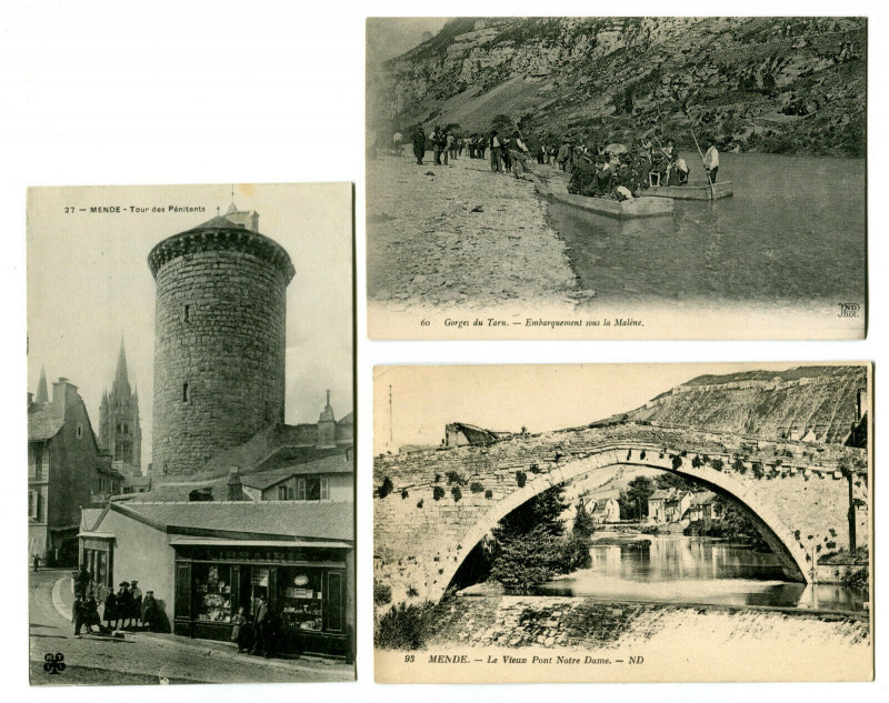 Carte postale ancienne Lozère Lot de 10 cartes postales anciennes