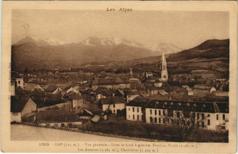 Carte postale ancienne Gap Vue Generale France à Gap