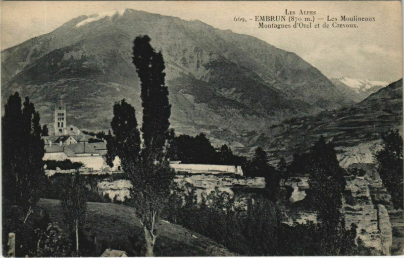Carte postale ancienne Embrun Les Moulineaux, Montagnes d'Orel France à Embrun