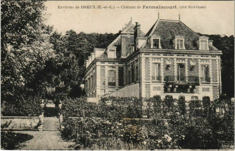 Carte postale ancienne Env.de Dreux Chateau de Fermaincourt France à Dreux