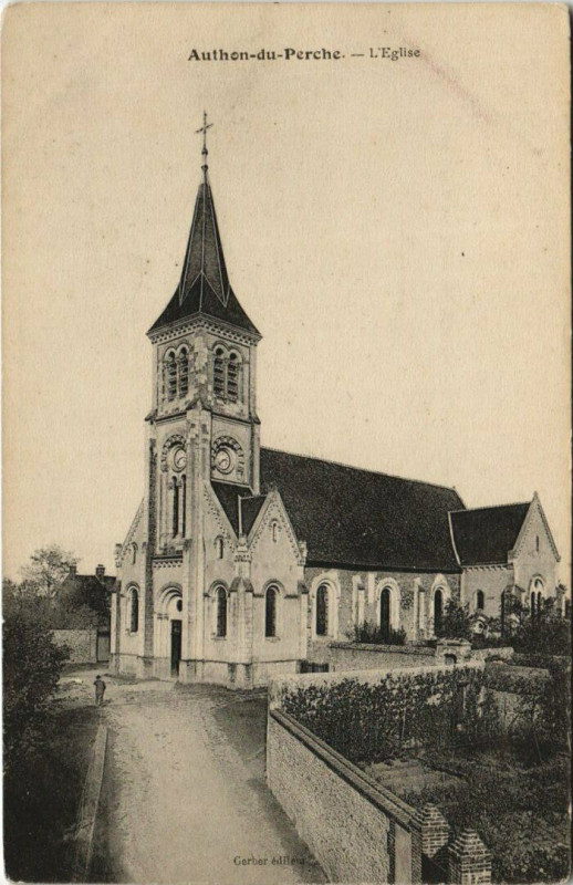 Carte postale ancienne Authon du Perche L'Eglise France à Authon-du-Perche