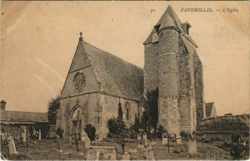 Carte postale ancienne Faverolles L'Eglise France à Faverolles