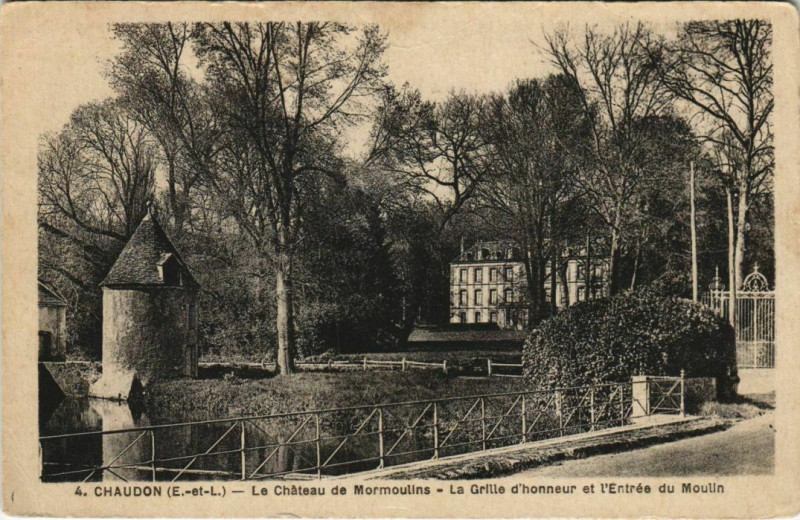 Carte postale ancienne Chaudon Le Chateau de Mormoulins France à Chaudon