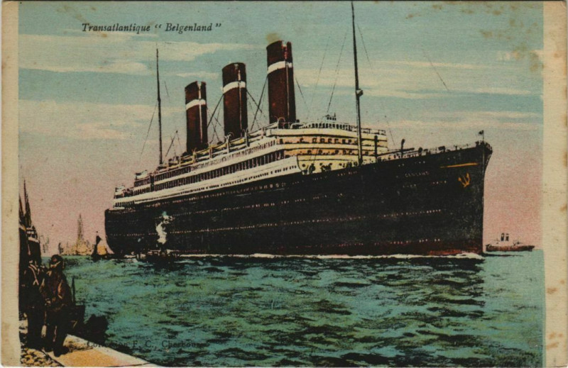 Carte postale ancienne Transatlantique Belgenland Ships