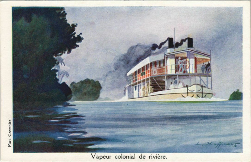 Carte postale ancienne Vapeur Colonial de Riviere Ships
