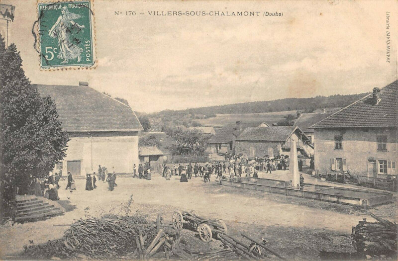 Carte postale ancienne Villers Sous Chalamont Doubs à Doubs