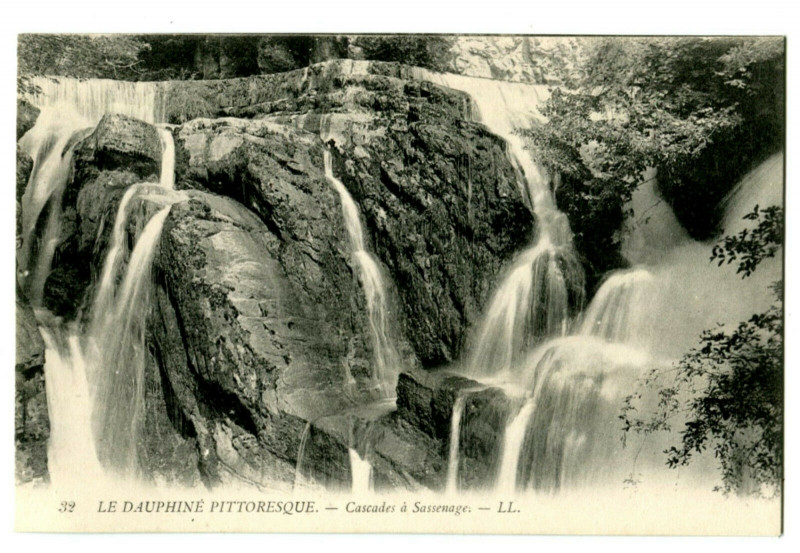 Carte postale ancienne Isère Sassenage Cascades à Sassenage