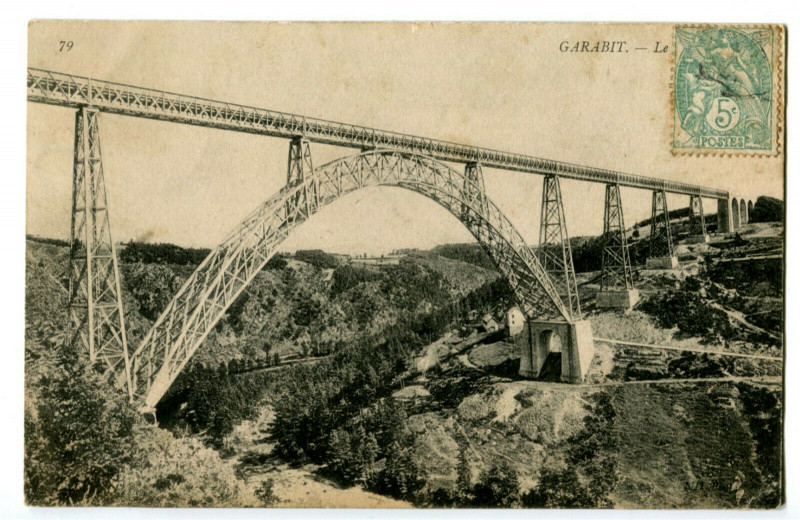 Carte postale ancienne Cantal Garabit le Viaduc