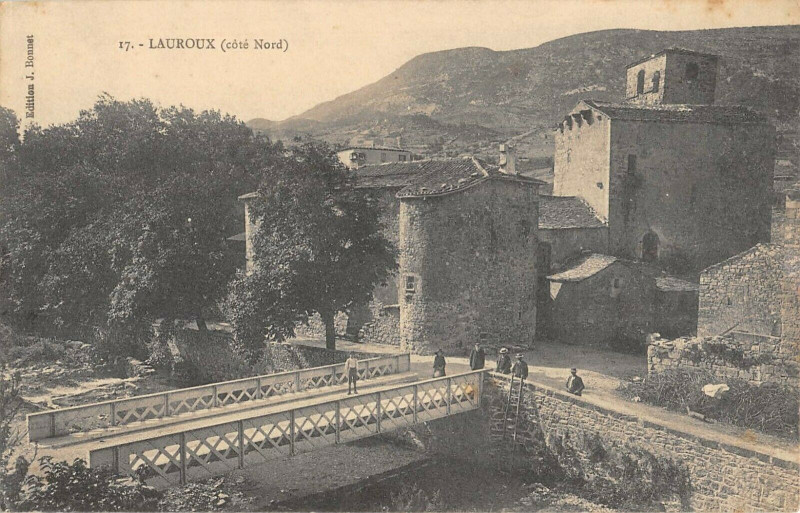 Carte postale ancienne Lauroux Cote Nord à Lauroux