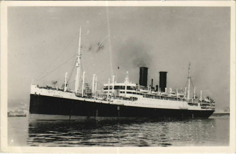 Carte postale ancienne Athos Ii Ships