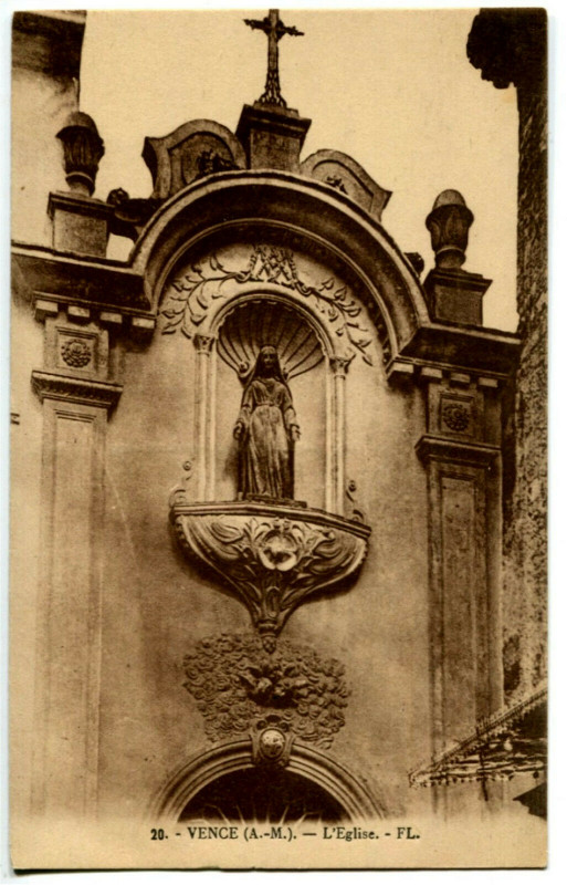 Carte postale ancienne Alpes Maritimes Vence L'Eglise à Vence