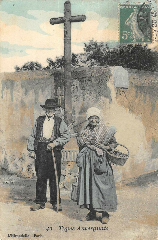 Carte postale ancienne Types Auvergnats