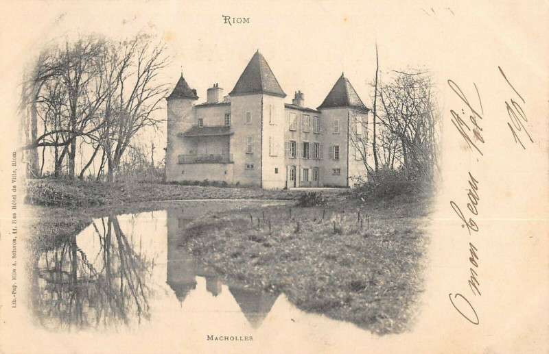 Carte postale ancienne Riom Macholles à Riom