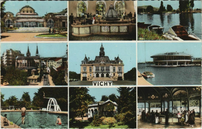 Carte postale ancienne Vichy souvenir à Vichy