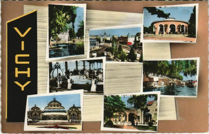 Carte postale ancienne Vichy souvenir à Vichy