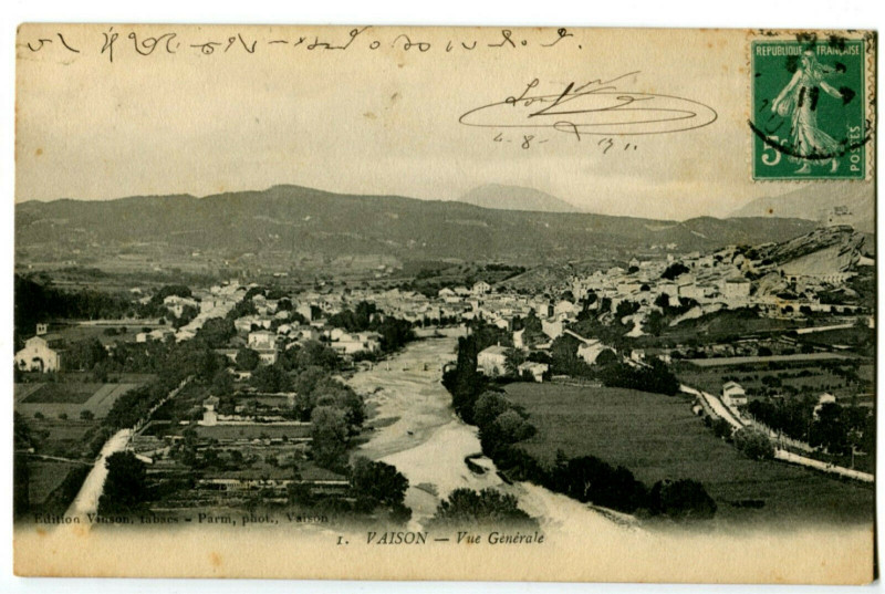 Carte postale ancienne Vaucluse Vaison Vue générale