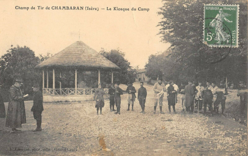 Carte postale ancienne Champ De Tir De Chambaran Le Kiosque Du Camp