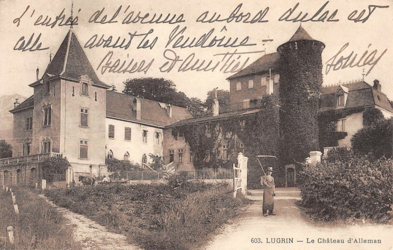 Carte postale ancienne Lugrin Le Chateau D'Alleman à Lugrin