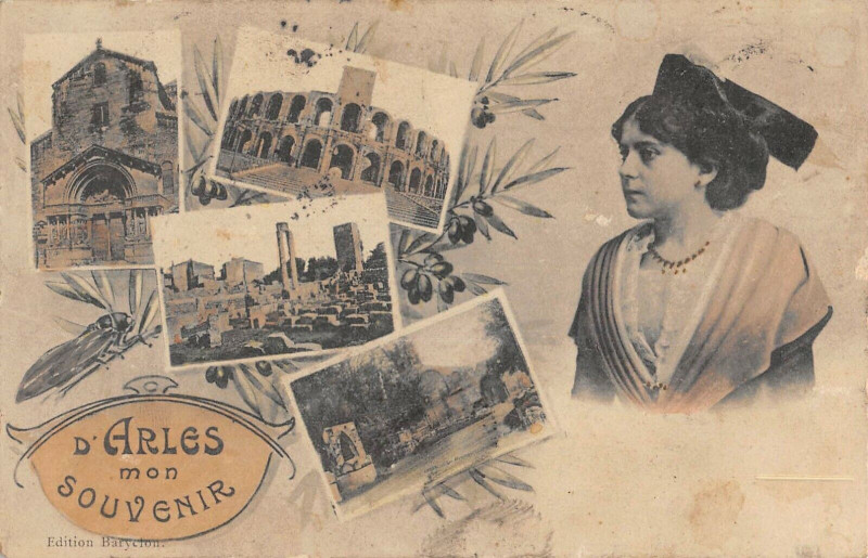 Carte postale ancienne D'Arles Mon Souvenir à Arles